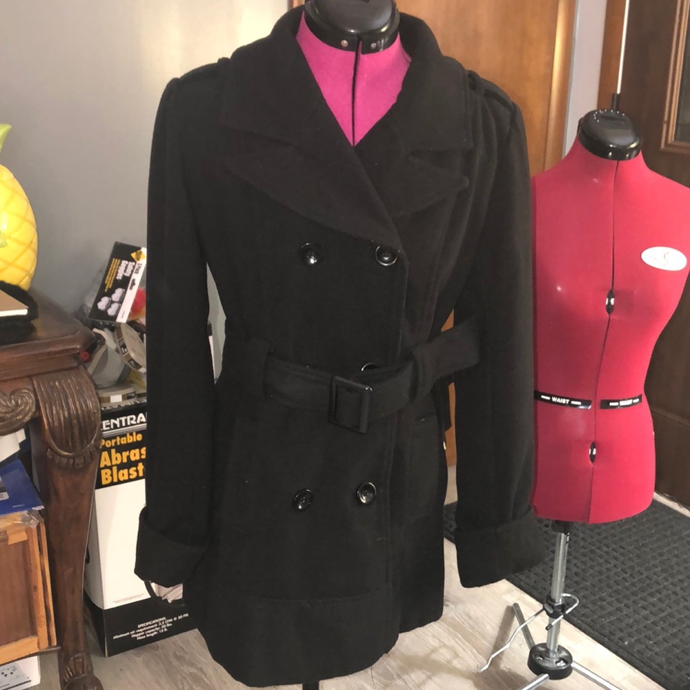 Say What? Balaclava Pea Coat. Size Medium